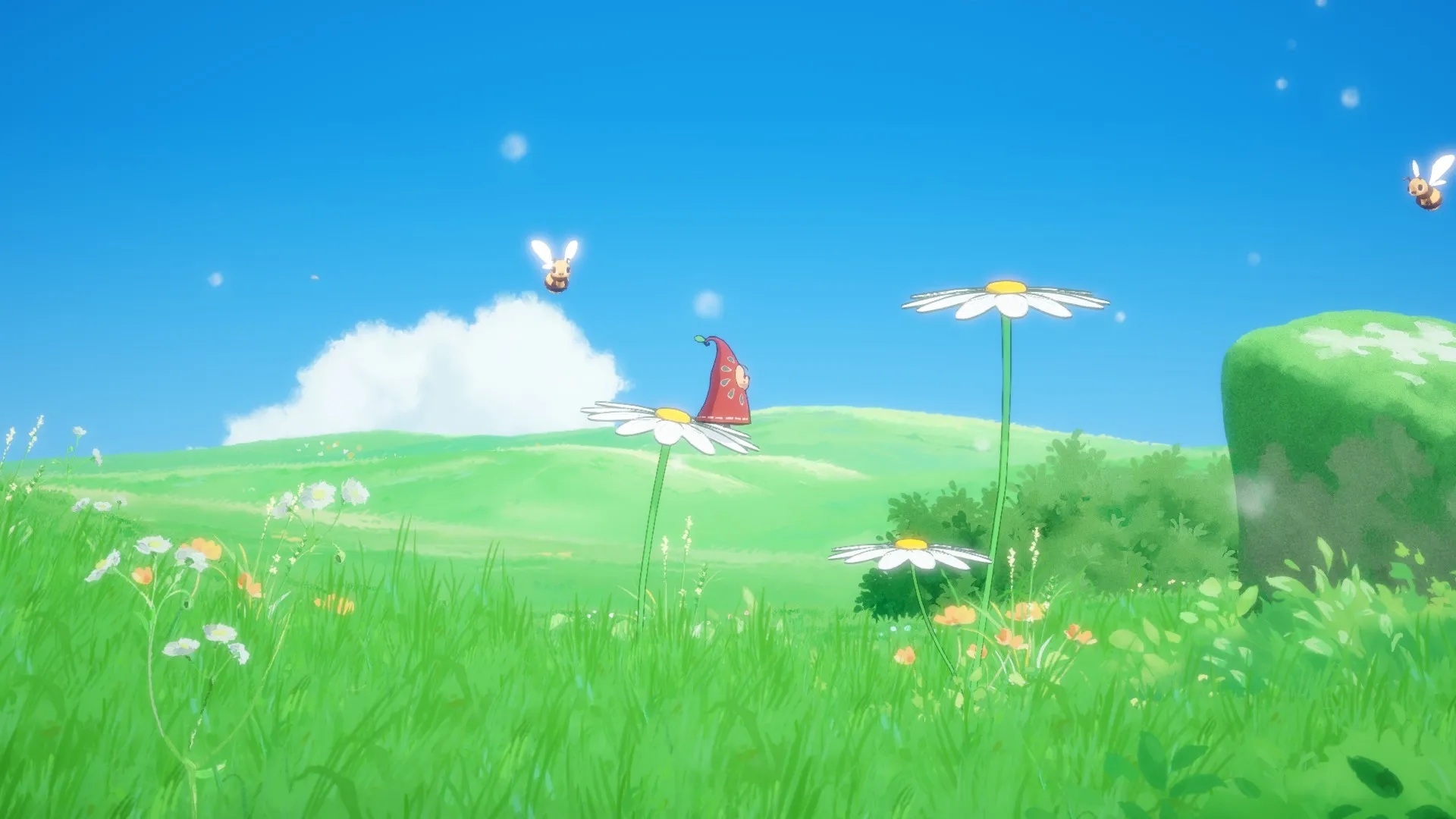 A sunny meadow full of daisies