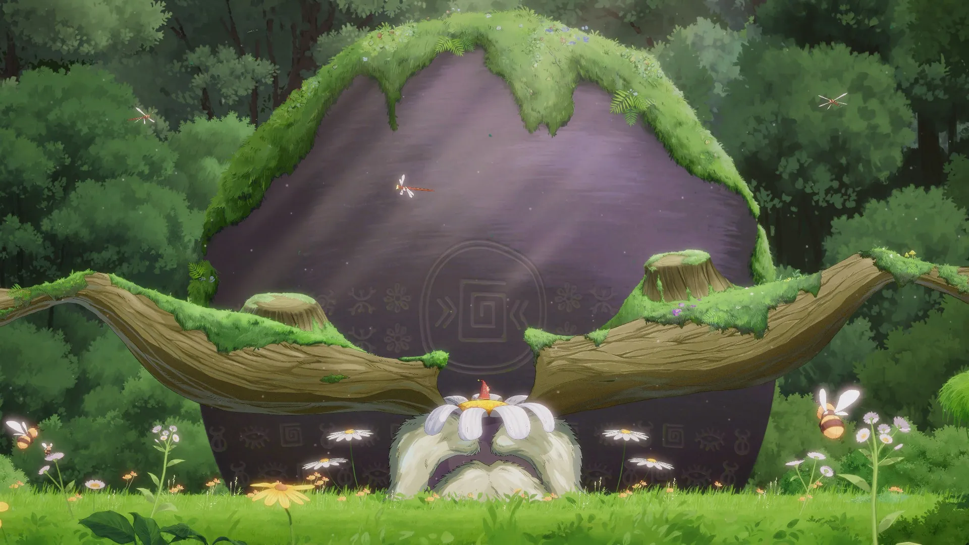 A mossy mound deep in the woods
